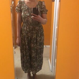 Floral Dress with Side Pockets